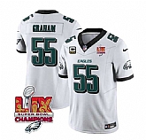 Men & Women & Youth Philadelphia Eagles #55 Brandon Graham White 2025 Eagles Logo Super Bowl LIX Patch And 4-Star C Patch New F.U.S.E. Vapor Limited Stitched Jersey Dzhi,baseball caps,new era cap wholesale,wholesale hats